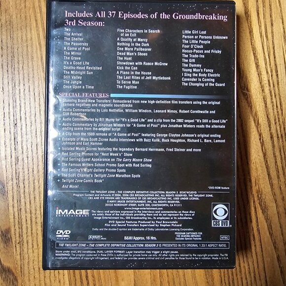 The Twilight Zone - The Complete Definitive Collection Season 3 (2004-2006 DVD) - Picture 2 of 3